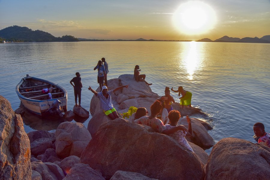lounging-around lake malawi